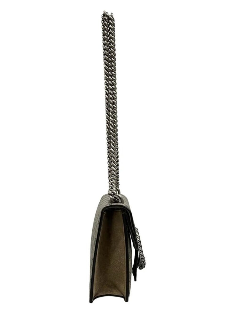 GUCCI Dionysus GG Supreme Mini Bag 421970 Beige Ebony Light Brown PVC Suede - Picture 4 of 15